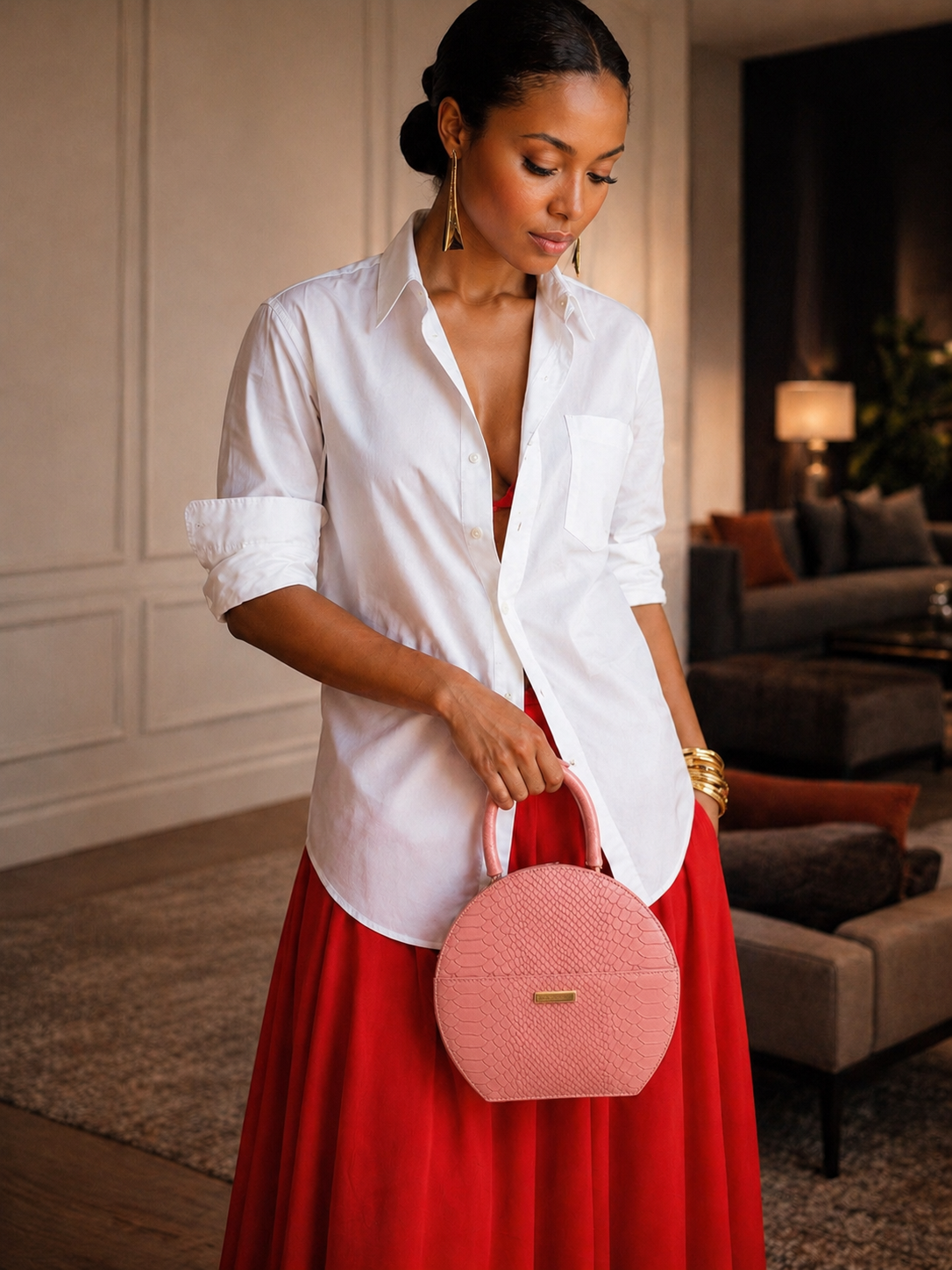 Bailey Mini Embossed - Blush Pink