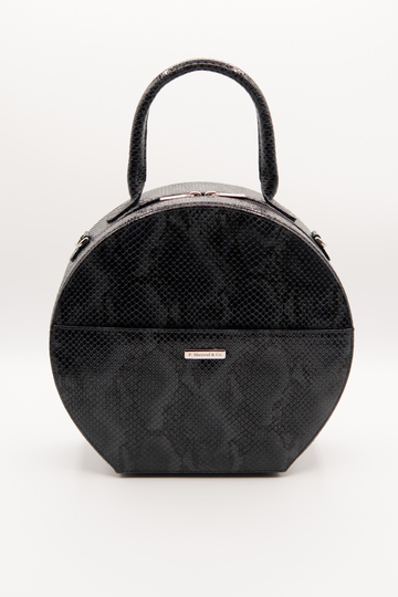 Bailey Embossed - Black Boa Snake Print
