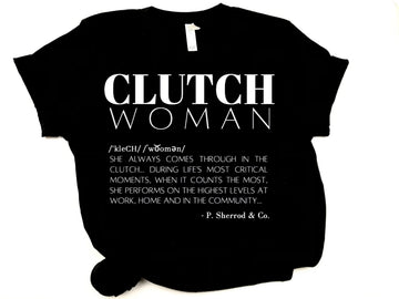 Clutch Woman Definition T-shirt - Black