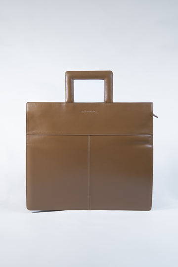 Jennifer Portfolio Clutch - Iced Coffee