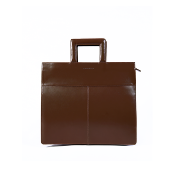 Jennifer Portfolio Clutch - Chocolate Brown