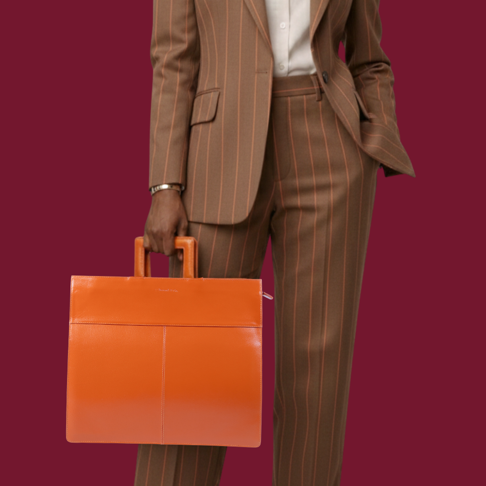 Jennifer Portfolio Clutch - Orange
