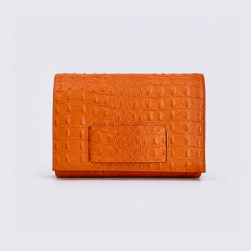 KD Hand Clutch / Embossed - Orange Croc