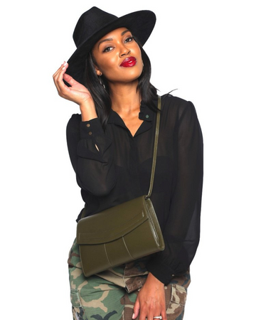 Miriam Clutch - Olive Green