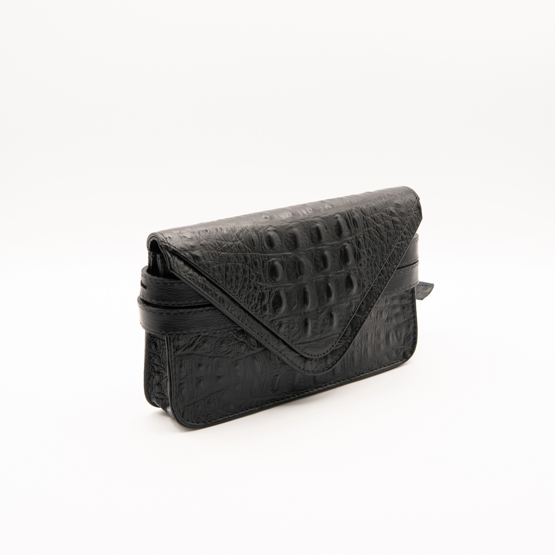 Sadie Belt Bag / Embossed - Black Croc