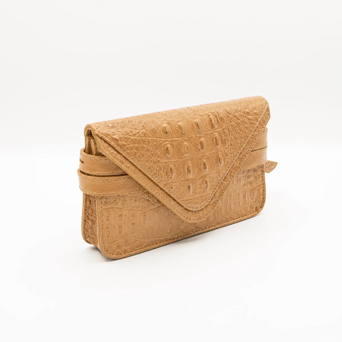 Sadie Belt Bag / Embossed - Tan Croc