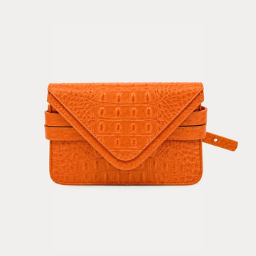 Sadie Belt Bag / Embossed - Orange Croc