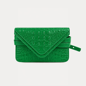 Sadie Belt Bag / Embossed - Kelly Green Croc