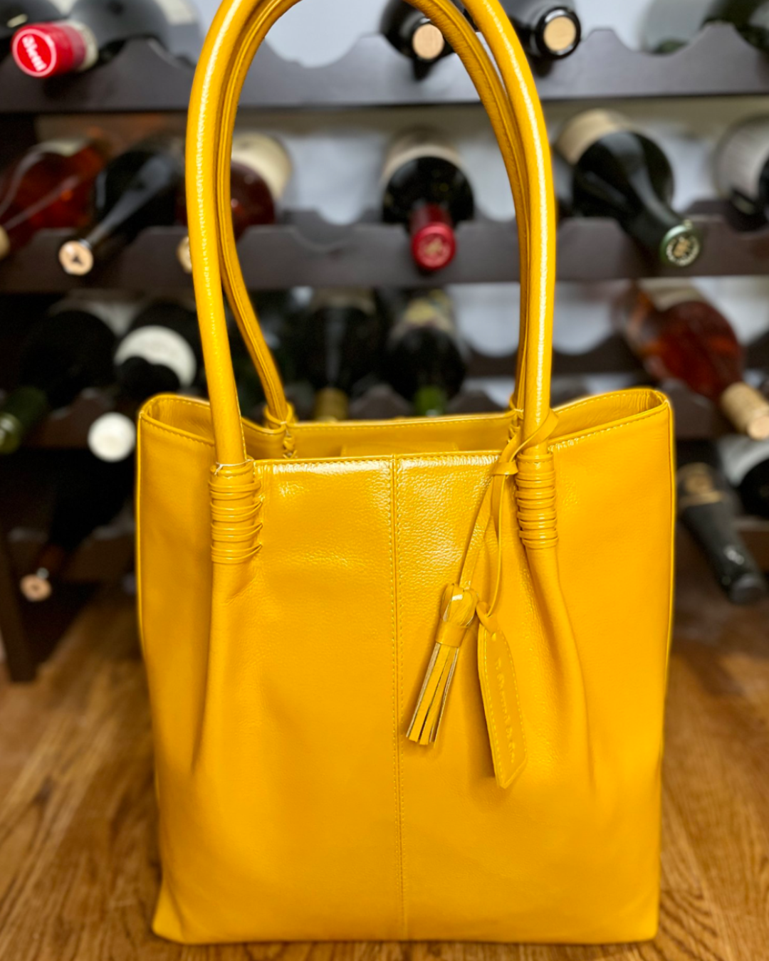 Fashion Wine Bag - Golden Yellow