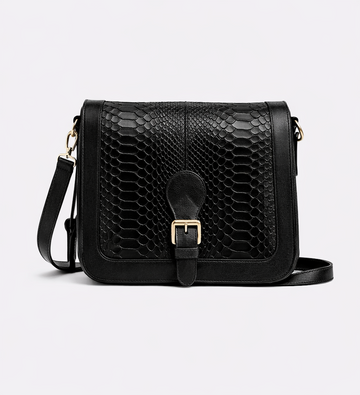 Parker Crossbody / Embossed - Black Python