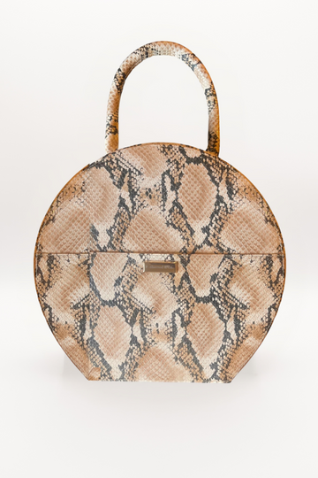 Bailey Embossed - Cream Boa Snake Print