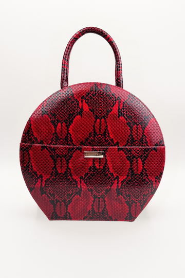 Bailey Embossed - Red Boa Snake Print