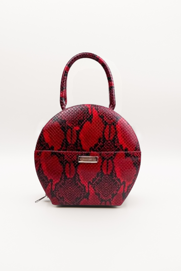 Bailey Mini Embossed - Red Boa Snake Print